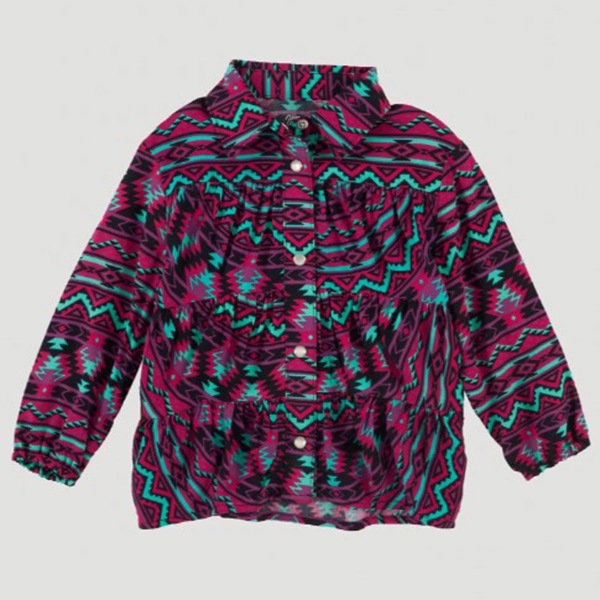 Wrangler Infant Pink/Turquoise Aztec Shirt 3 Wrangler Infant Pink/Turquoise Aztec Shirt