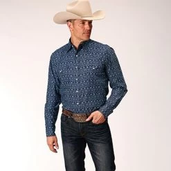 Roper Men's Aztec Print Shirt