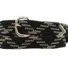 Black And Grey Webbed Belt -Western Cowboy Equipment Store WEG01845
