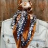 Rust & Navy Two-Toned Paisley Wild Rag -Western Cowboy Equipment Store WR3299