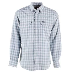 Wrangler Blue And White Checkered Long Sleeve Shirt