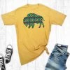 Mustard With Turquoise Aztec Buffalo Graphic Tee -Western Cowboy Equipment Store buffalo