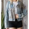 Denim Animal Print Jacket