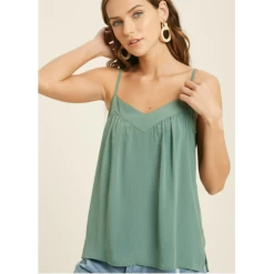 Dusty Sage V-Neck Cami -Western Cowboy Equipment Store cami1
