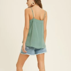 Dusty Sage V-Neck Cami -Western Cowboy Equipment Store cami3
