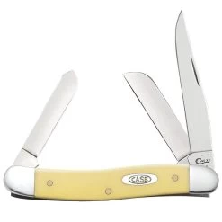 W.R. Case & Sons Cutlery Co. Yellow Smooth Med Stockman Knife