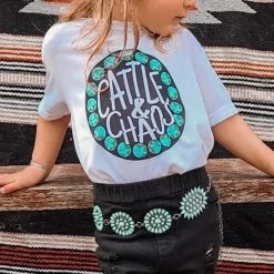 Girls Cattle & Chaos Tee