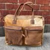 American Darling Tan Cowhide Bomber Duffel -Western Cowboy Equipment Store duffle1