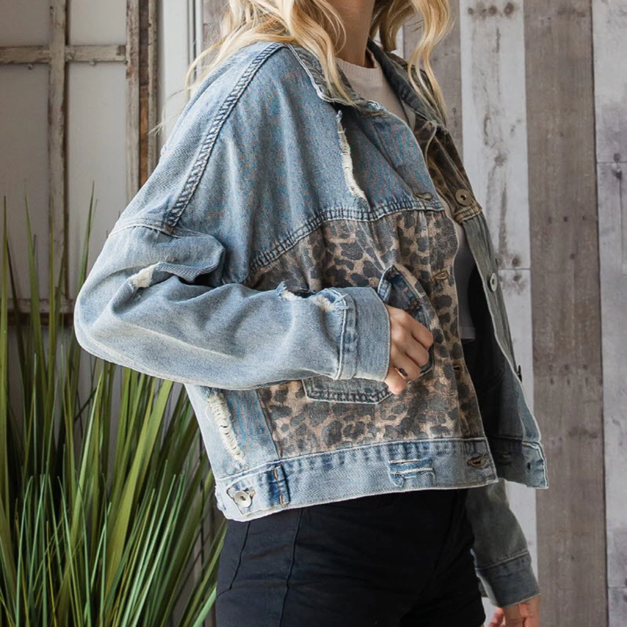 Denim Animal Print Jacket 4 Denim Animal Print Jacket - Image 2