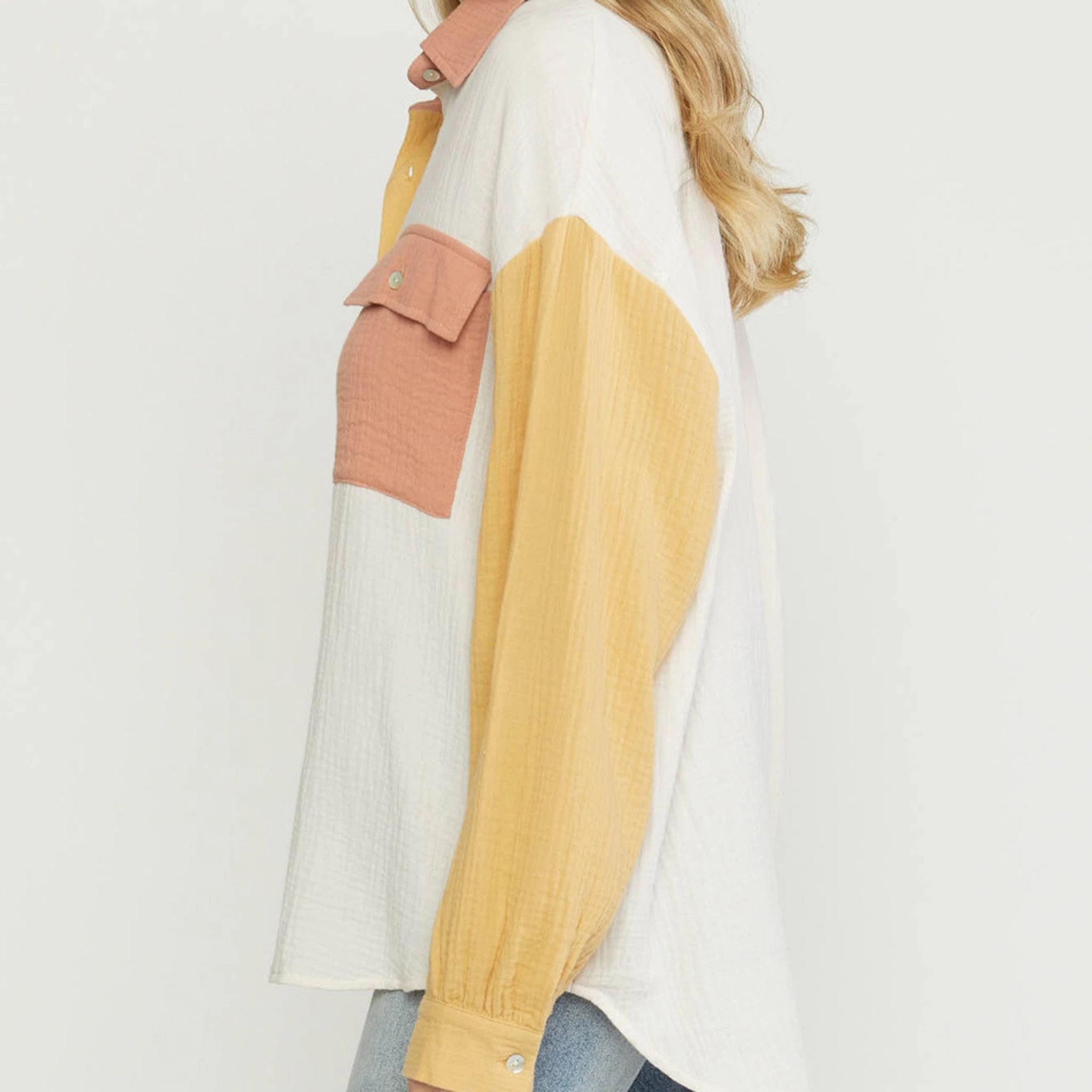 Straw Plaid Combo Tunic 6 Straw Plaid Combo Tunic - Image 4