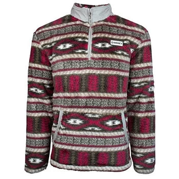 Hooey Youth Red/Green/Cream Aztec Fleece Pullover 3 Hooey Youth Red/Green/Cream Aztec Fleece Pullover