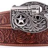 Justin Kid's Brown Floral Gun Buckle Belt -Western Cowboy Equipment Store justin belts childrens lil trigger belt