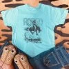 Kid's Turquoise Rodeo Dallas Tee -Western Cowboy Equipment Store k1348