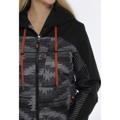 Cinch Black & Grey Aztec Ski Jacket -Western Cowboy Equipment Store maj9846001 3 1838 detail