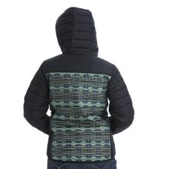 Cinch Black, Green And Yellow Aztec Coat -Western Cowboy Equipment Store maj9852001 3 1849 detail