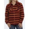 Cinch Red Blanket Stripe Shacket -Western Cowboy Equipment Store maj9859001 1 826 detail