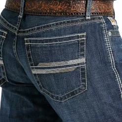 Cinch Men's Ian Dark Stonewash Jeans 7 Cinch Men's Ian Dark Stonewash Jeans -Western Cowboy Equipment Store mb55636001 3 1539 detail