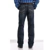 Cinch Dark Stonewash Performance Denim Grant Jeans -Western Cowboy Equipment Store mb69637001 3 618 detail