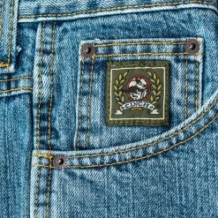 Cinch Medium Stonewash Green Label Jeans -Western Cowboy Equipment Store mb90530001 1168 detail