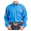Cinch Solid Blue Long Sleeve Button Shirt 1 Cinch Solid Blue Long Sleeve Button Shirt -Western Cowboy Equipment Store mtw1103799