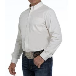 Cinch Solid Cream Modern Fit Shirt