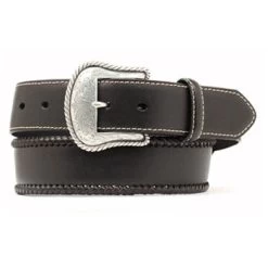 Nocona Men's Black Lace Edging Belt