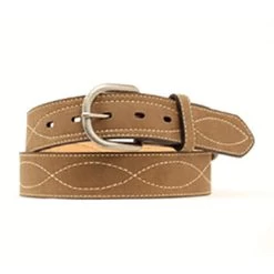 Men's Brown Stitched Belt