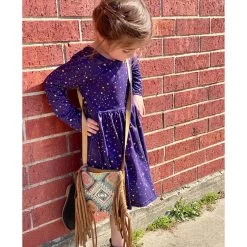 Mini Multi Color Aztec Fringe Purse