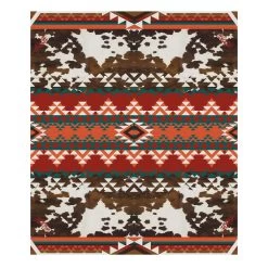 Hooey Ponderosa Wildrag-Cowhide/Aztec Print