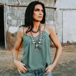 Dusty Sage V-Neck Cami