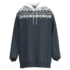 Hooey Men's "Ridge" White/Denim Hoodie